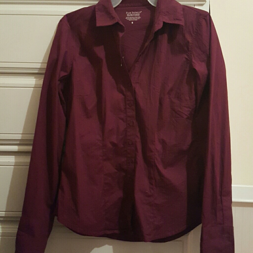 NWOT Women's Fair Indigo organic blouse size small